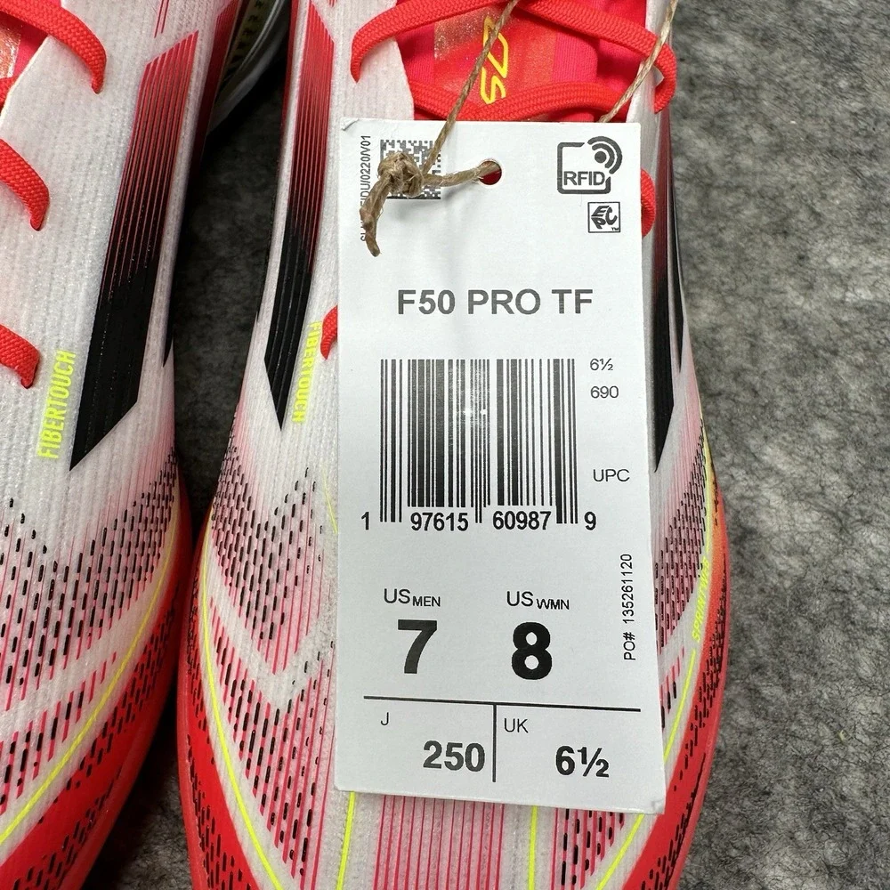 Adidas F50 Pro TF Soccer Shoes Mens Size 7 Womens Sz 8 Pure Victory Turf IE1220